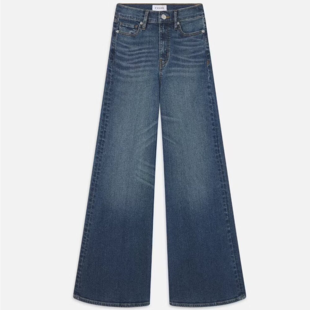 FRAME Denim Le Palazzo Crop Jeans (Denim) in Kinmount, Size 25
